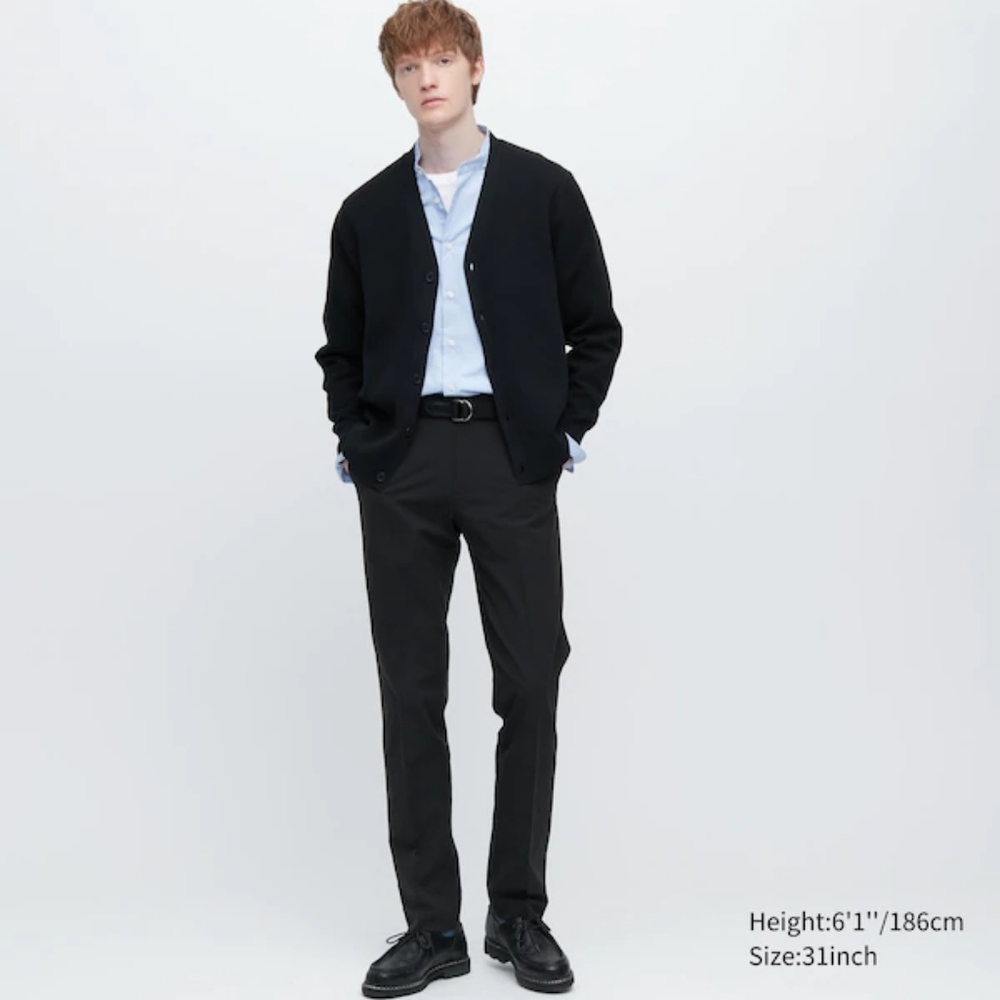 Uniqlo Black Cotton Pants 33 X 34